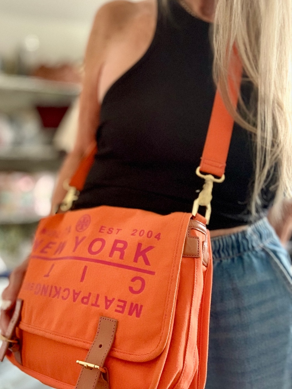 TORY BURCH VINTAGE NOLITA MESSENGER CROSSBODY BAG